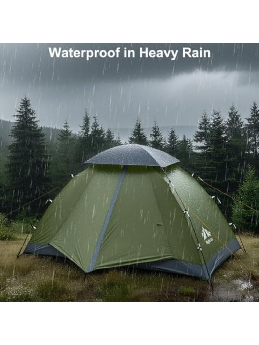 Lightweight 1-2 Person Camping Tent | Easy Clip Setup, Rainproof & Compact - Picture 4 of 6
